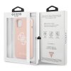 Guess GUHCP13SLS4GWPI iPhone 13 mini 5,4 różowy/pink hard case Silicone 4G Logo